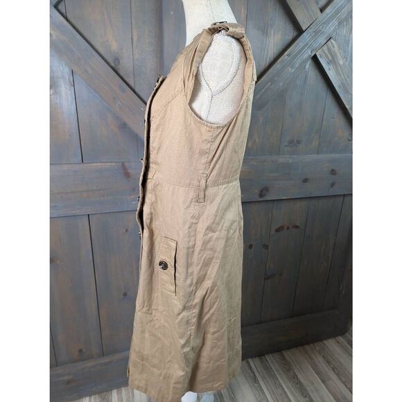 Moulinette Soeurs Trench Dress Women's Size 6 Khaki Double Breasted Sleeveless - Picture 2 of 13